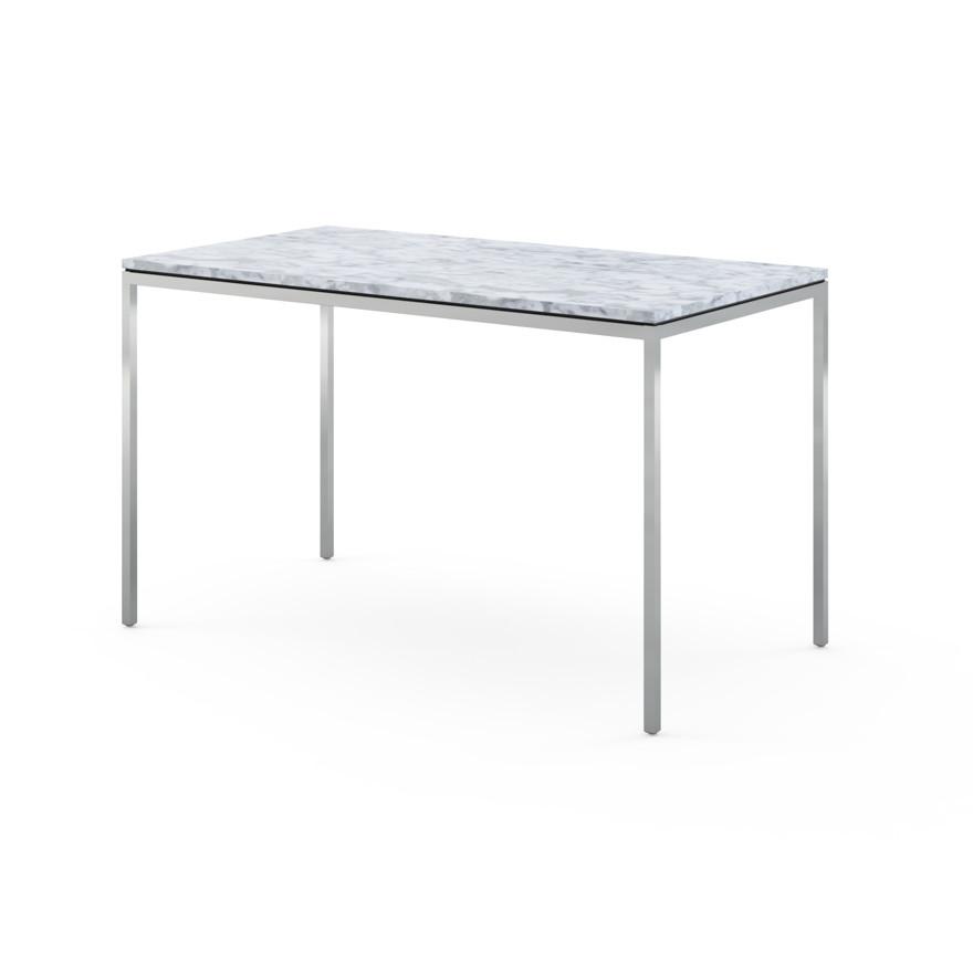 Florence Knoll Mini Desk - 48" x 26" Desk's Knoll Carrara marble, Satin finish