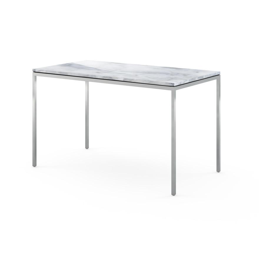 Florence Knoll Mini Desk - 48" x 26" Desk's Knoll Arabescato marble, Shiny finish
