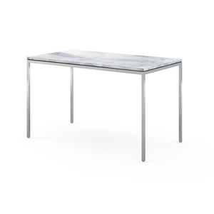 Florence Knoll Mini Desk - 48" x 26" Desk's Knoll Arabescato marble, Shiny finish 