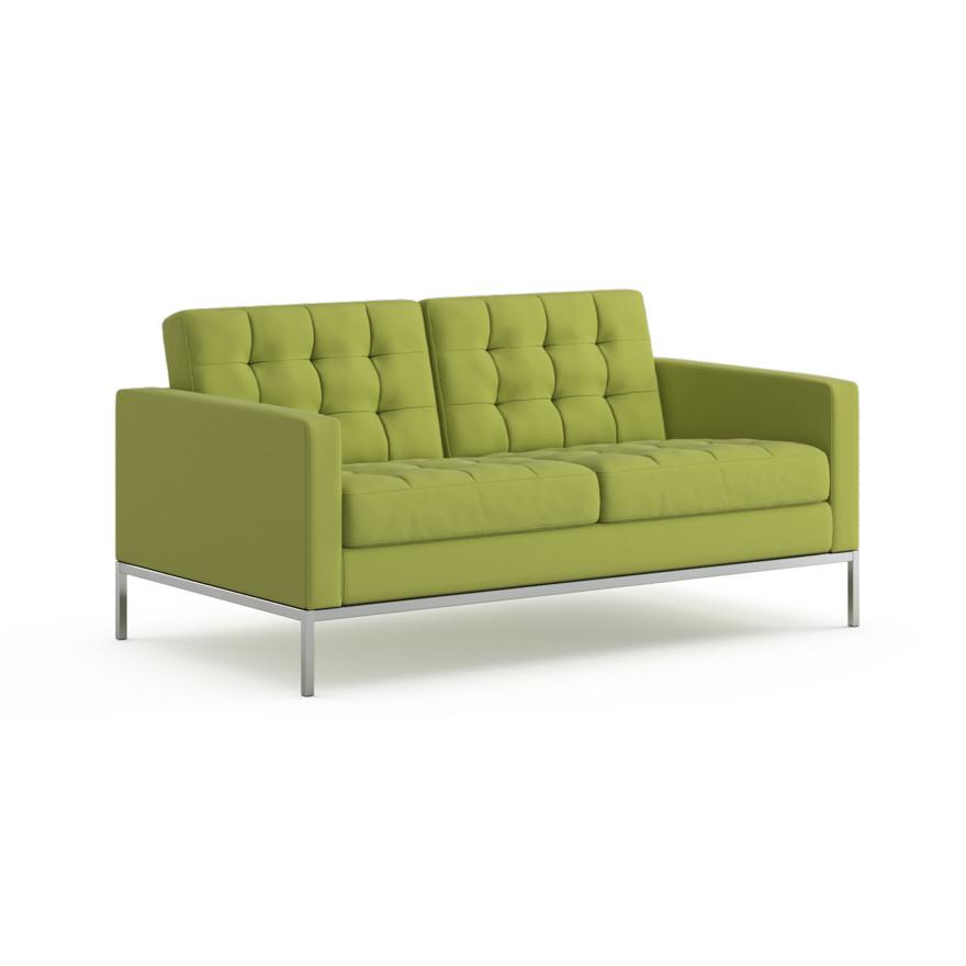 Florence Knoll Relaxed Settee sofa Knoll Ultrasuede - Kiwi
