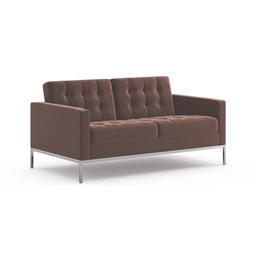 Florence Knoll Relaxed Settee sofa Knoll Knoll Velvet - Truffle