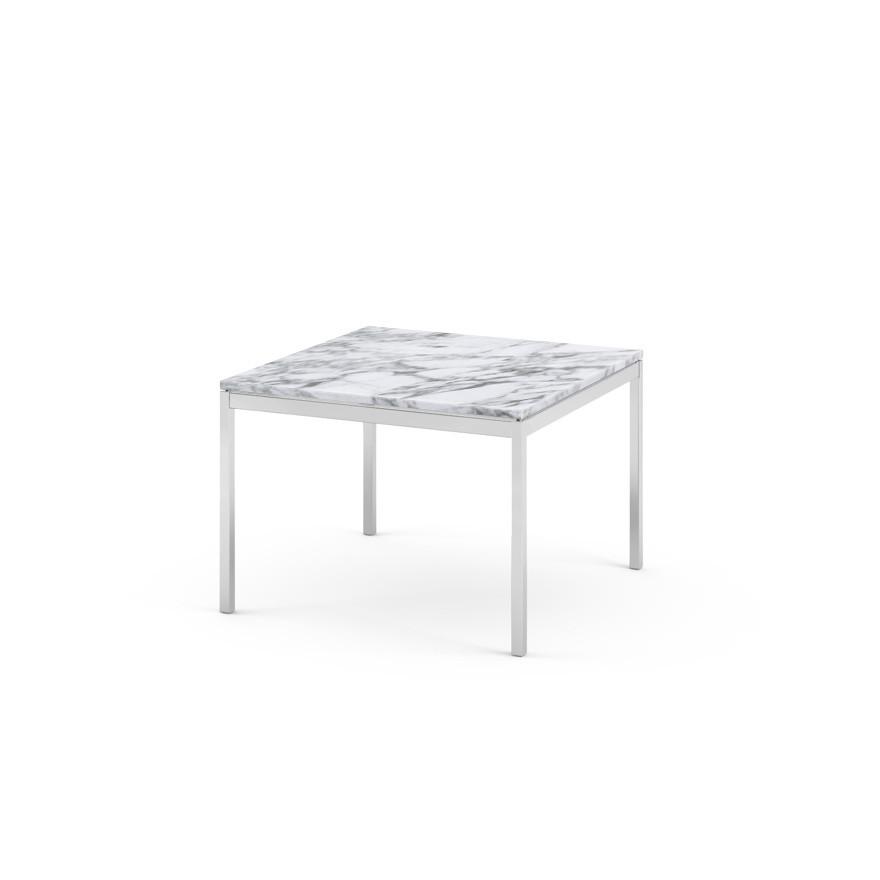 Florence Knoll Square Coffee Table Coffee Tables Knoll polished chrome Arabescato marble, Satin finish