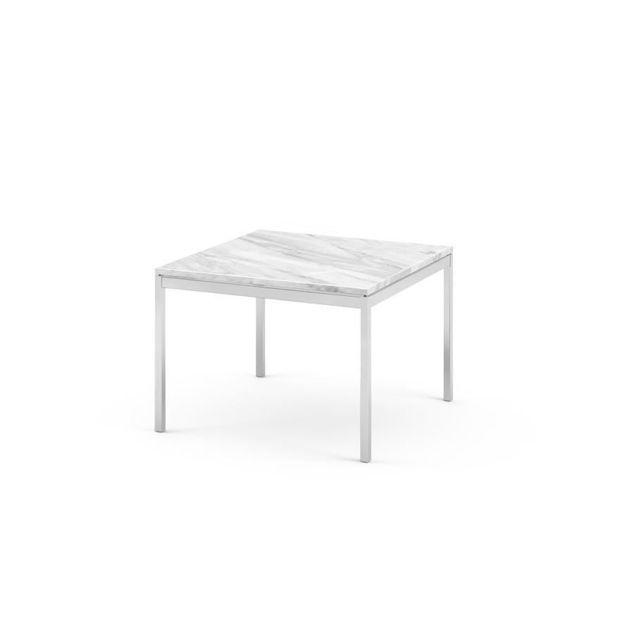 Florence Knoll Square Coffee Table Coffee Tables Knoll polished chrome Carrara marble, Shiny finish