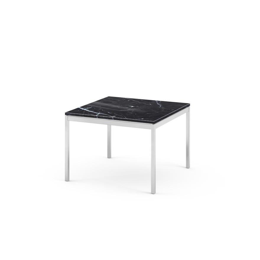 Florence Knoll Square Coffee Table Coffee Tables Knoll polished chrome Nero Marquina marble, Shiny finish