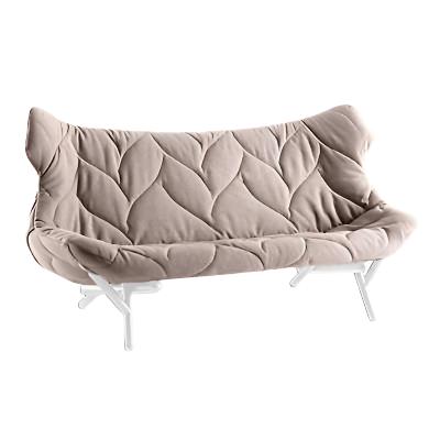 Foliage Sofa Sofa Kartell White Legs trevira - beige (A)
