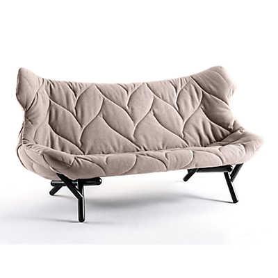 Foliage Sofa Sofa Kartell Black Legs trevira - beige (A)