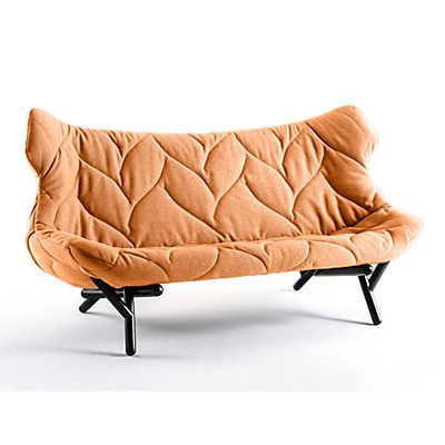 Foliage Sofa Sofa Kartell Black Legs trevira - orange (B)