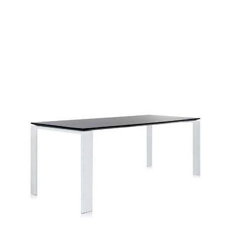 Four Table - Laminate Top Dining Tables Kartell Medium - 75" +$195.00 White Body/Black Top