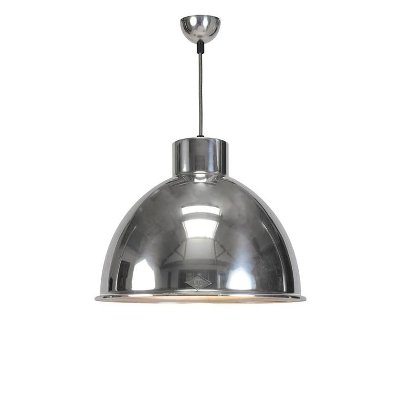 Giant Pendant Light Pendant Lights Original BTC Small Natural Aluminium with Wired Glass