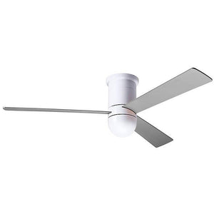 Cirrus Flush DC Ceiling Fan Ceiling Fans Modern Fan Co Gloss White Aluminum Wall Control Without Light