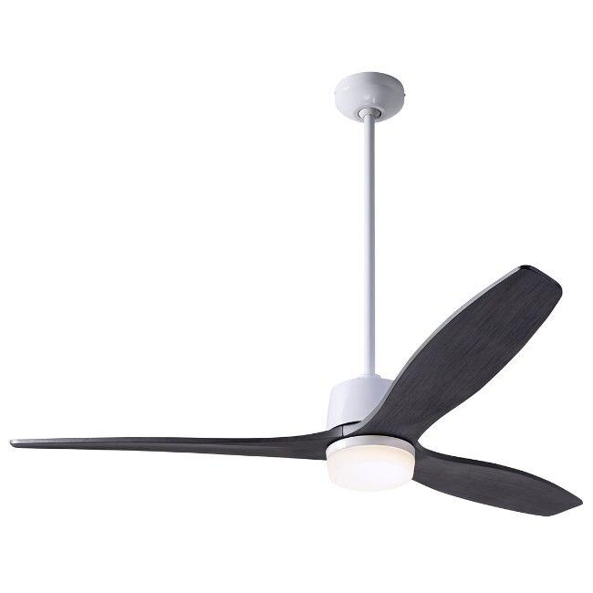 Arbor DC Ceiling Fan Ceiling Fans Modern Fan Co Gloss White Ebony Wall Control With 17w LED
