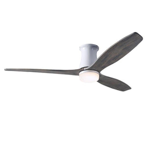 Arbor Flush DC Ceiling Fans Modern Fan Co Gloss White Graywash Wall Control With 17w LED