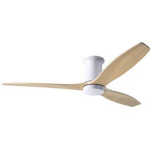 Arbor Flush DC Ceiling Fans Modern Fan Co Gloss White Maple Wall Control Without Light