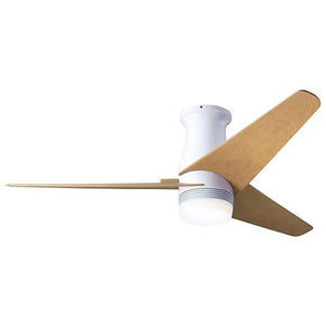 Velo Flush DC Ceiling Fan Ceiling Fans Modern Fan Co Gloss White Maple Wall/Remote Control With 17w LED