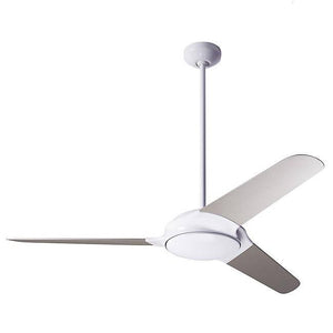 Flow Ceiling Fan Ceiling Fans Modern Fan Co Gloss White Nickel Fan & Light – 2 Wire Without Light