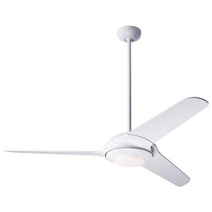Flow Ceiling Fan Ceiling Fans Modern Fan Co Gloss White White Fan & Light – 3 Wire With 20w LED