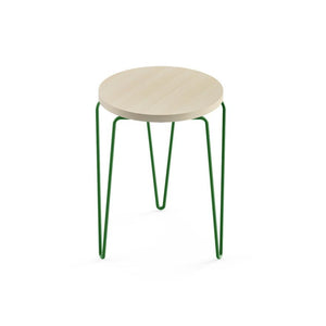 Florence Knoll Hairpin Stacking Table table Knoll Light Ash Green powder-coat base 