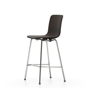 Hal Stool bar seating Vitra medium seat height - 25.5" h chocolate basic dark glides for carpet
