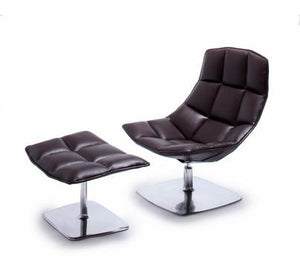 Jehs+Laub Pedestal Base Lounge - Leather lounge chair Knoll 