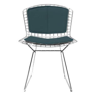 Bertoia Side Chair with Seat and Back Pad Side/Dining Knoll Chrome Vinyl - Spruce 