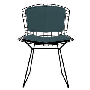 Bertoia Side Chair with Seat and Back Pad Side/Dining Knoll Black Vinyl - Spruce 