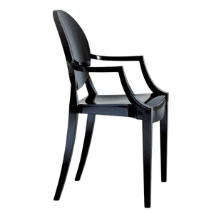 Louis Ghost Side/Dining Kartell Opaque Glossy Black 