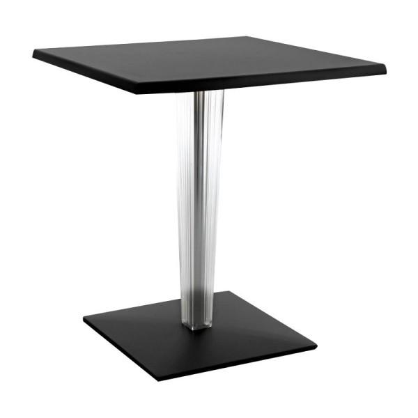 Square Leg - Pleated - Square Base table Kartell 23.62" Black
