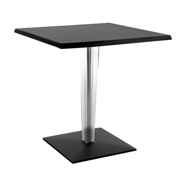 Square Leg - Pleated - Square Base table Kartell 27.55" Black