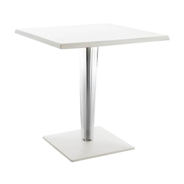 Square Leg - Pleated - Square Base table Kartell 27.55" White