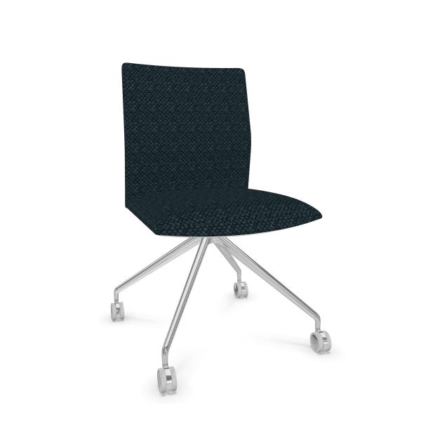 Kinesit Fixed Trestle Base Office Chair With Front Back and Seat Upholstered Chairs Arper