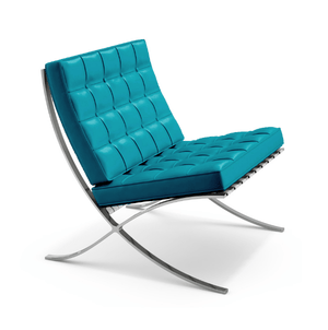 Barcelona Chair lounge chair Knoll chrome plated Sabrina Glacier Bay 