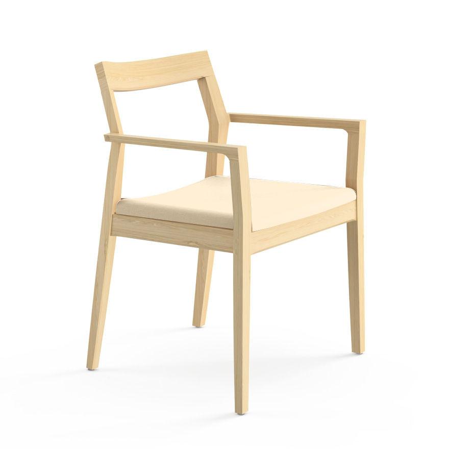 Krusin Armchair Side/Dining Knoll Natural Oak Pearl Classic Boucle