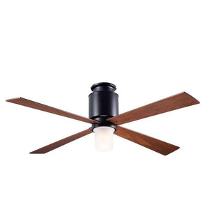 Lapa Flush Ceiling Fan Ceiling Fans Modern Fan Co Dark Bronze Mahogany Fan & Light – 3 Wire With 17w LED