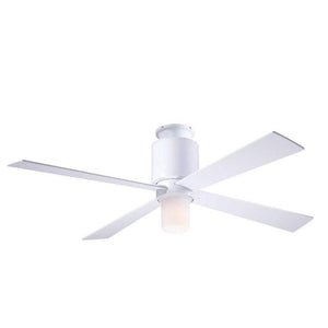 Lapa Flush Ceiling Fan Ceiling Fans Modern Fan Co Gloss White White Fan & Light – 3 Wire With 17w LED
