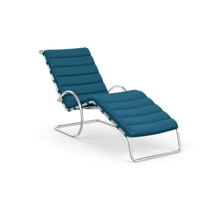 MR Adjustable Chaise Lounge lounge chair Knoll Acqua Leather - Cote dAzur