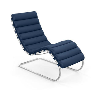 MR Chaise Lounge lounge chair Knoll Acqua Leather - Cote dAzur 