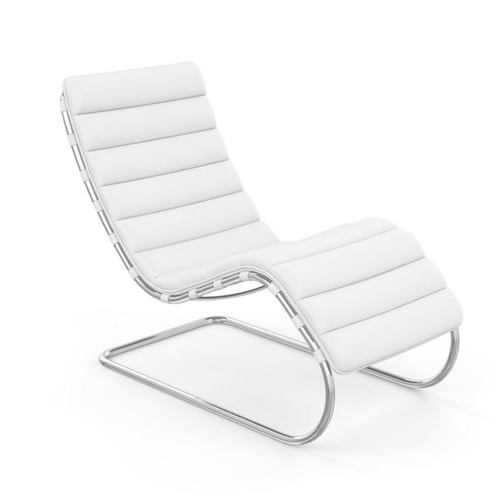 MR Chaise Lounge lounge chair Knoll Volo Leather - White
