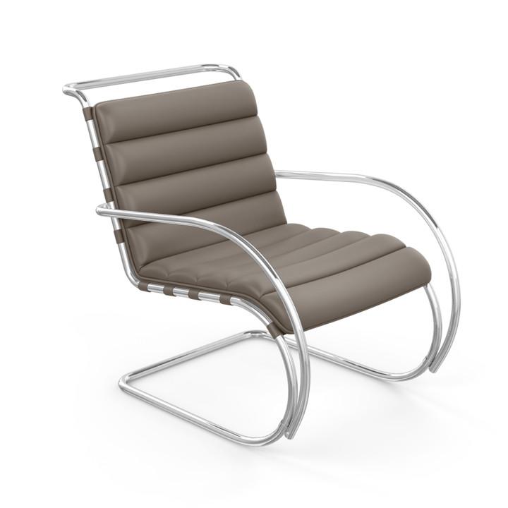 MR Lounge Arm Chair lounge chair Knoll Acqua Leather - Aquitania