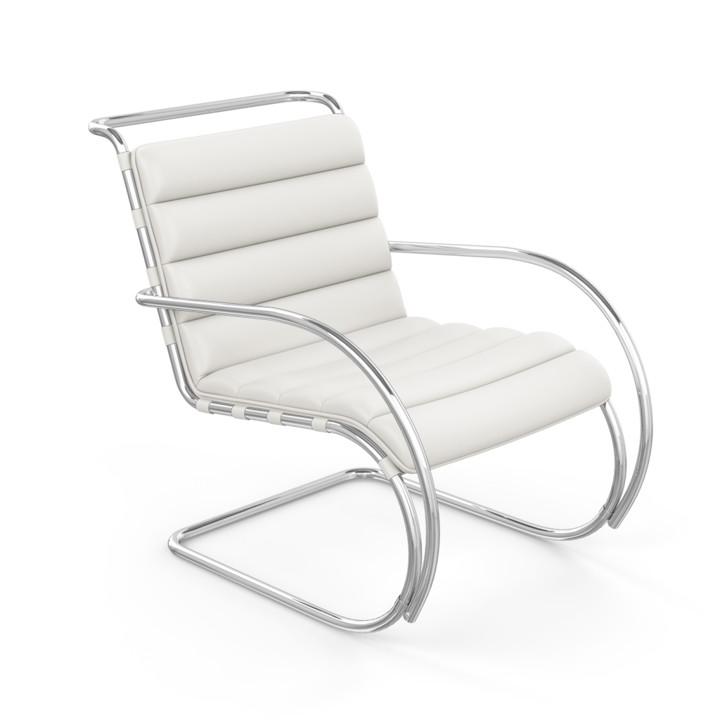 MR Lounge Arm Chair lounge chair Knoll Acqua Leather - Bering Sea