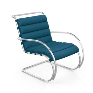 MR Lounge Arm Chair lounge chair Knoll Acqua Leather - Spanish Main 