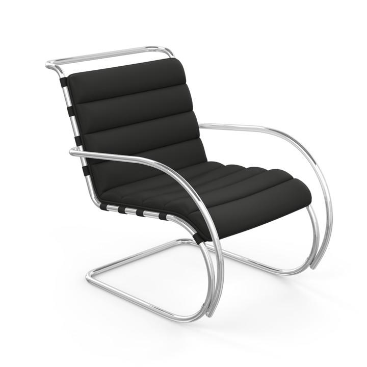 MR Lounge Arm Chair lounge chair Knoll Volo Leather - White