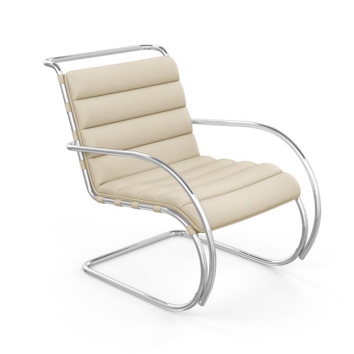 MR Lounge Arm Chair lounge chair Knoll Volo Leather - Parchment