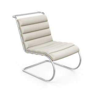 MR Armless Lounge Chair lounge chair Knoll Acqua Leather - Puget Sound 