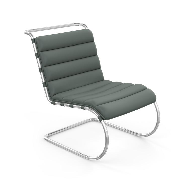 MR Armless Lounge Chair lounge chair Knoll Volo Leather - Cadet
