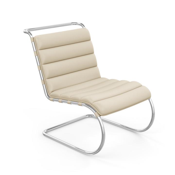 MR Armless Lounge Chair lounge chair Knoll Volo Leather - Parchment