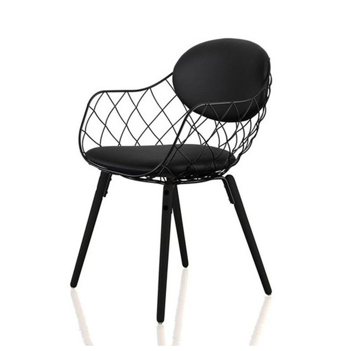 Pina Chair Chairs Magis Black Legs & Seat - Black Fabric Cushions