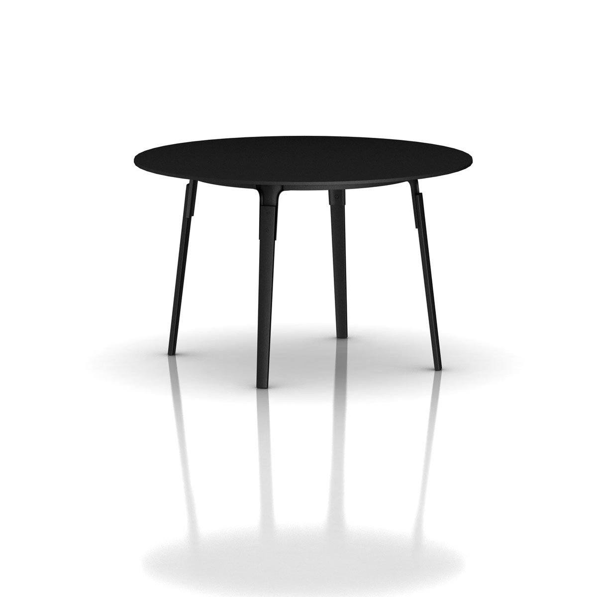 Steelwood Round Table Dining Tables Magis All Black
