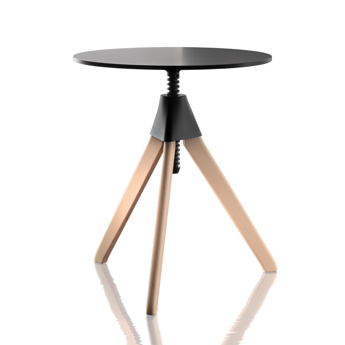 Topsy Height Adjustable Table Dining Tables Magis Natural Beech/Black Mechanism