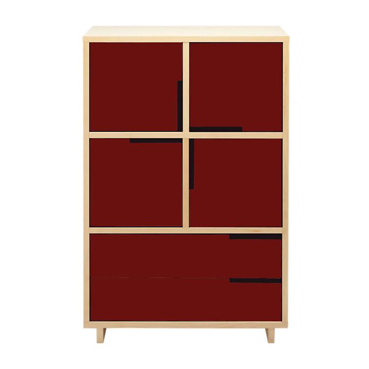 Modu-Licious #6 storage BluDot Maple Red