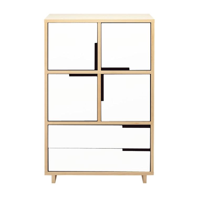 Modu-Licious #6 storage BluDot Maple White